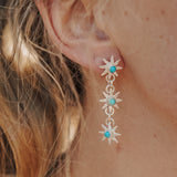 The Desert Sun Drop Earrings in Lone Mtn Turquoise