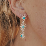 The Desert Sun Drop Earrings in Lone Mtn Turquoise