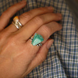 The Open Window Ring in Hubei Turquoise (Size 7)