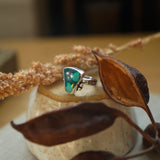 The Open Window Ring in Hubei Turquoise (Size 6)
