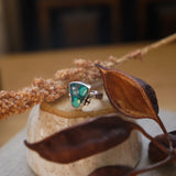 The Open Window Ring in Hubei Turquoise (Size 6)