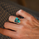 The Open Window Ring in Hubei Turquoise (Size 6)