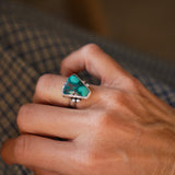 The Open Window Ring in Hubei Turquoise (Size 6)