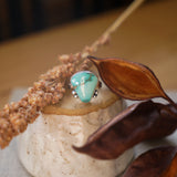 The Open Window Ring in Emerald Valley Turquoise (Size 9)