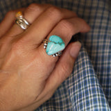 The Open Window Ring in Emerald Valley Turquoise (Size 9)