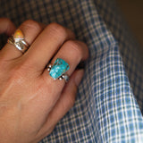 The Open Window Ring in Whitewater Turquoise (Size 8)