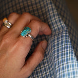 The Open Window Ring in Whitewater Turquoise (Size 8)