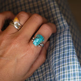 The Open Window Ring in Whitewater Turquoise (Size 8)