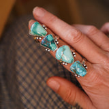 The Open Window Ring in Hubei Turquoise (Size 6)