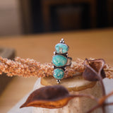 Cairn Ring in Whitewater Turquoise (Size 7.5)