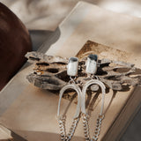 The Rainbow Relic Earrings in White Buffalo