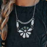 Statement Necklace in White Buffalo & Sonoran Gold Turquoise