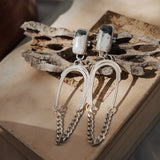 The Rainbow Relic Earrings in White Buffalo