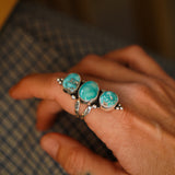 Cairn Ring in Whitewater Turquoise (Size 7.5)