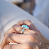 The Crest Ring in Sonoran Mountain Turquoise (Size 7.5)