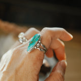 Creosote Ring in Sonoran Mountain Turquoise (size 8.5)
