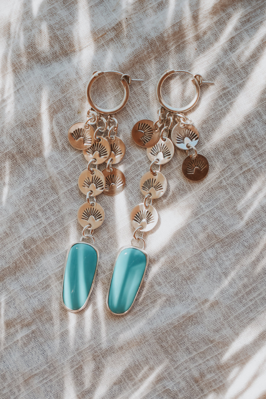 Drip Earrings in Campitos Turquoise