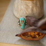 Creosote Ring in Sonoran Mountain Turquoise (size 7.5)
