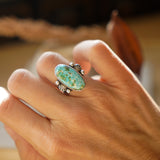 Creosote Ring in Sonoran Mountain Turquoise (size 6.5)