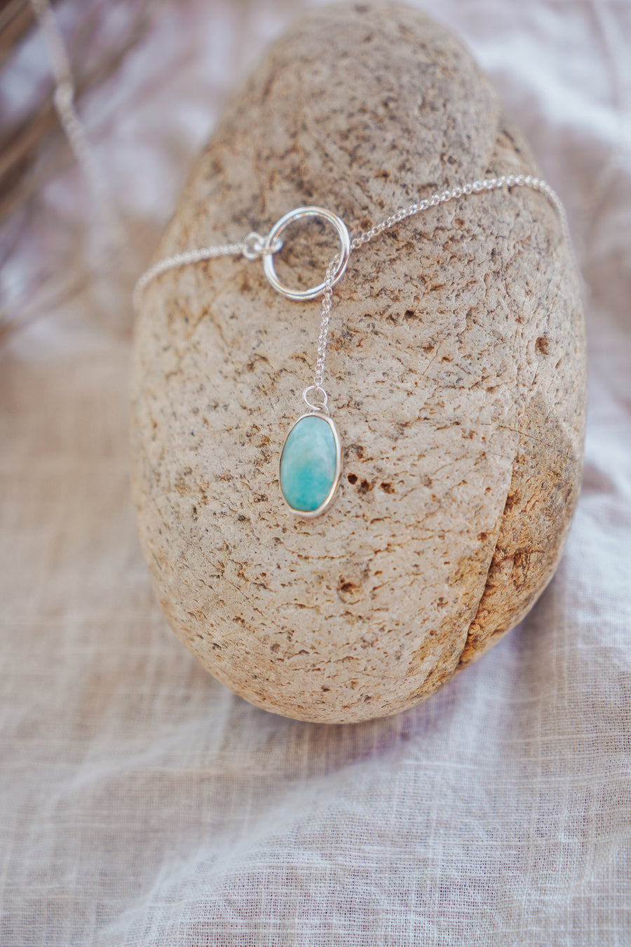 Dainty Lariat in Whitewater Turquoise