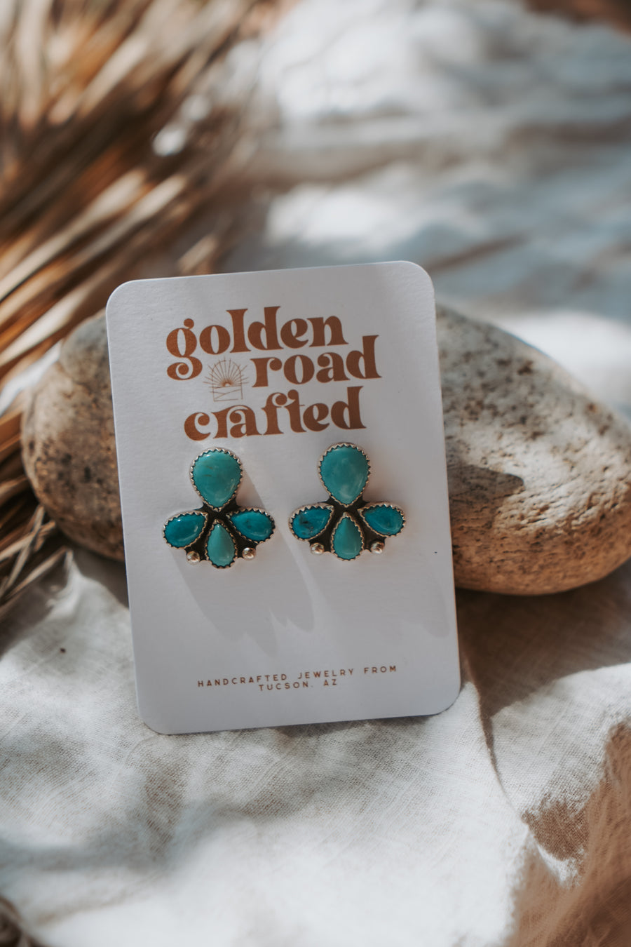 Stud Earrings in Kingman Turquoise
