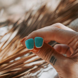 Stud Earrings in Kingman Turquoise