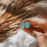 Stud Earrings in Kingman Turquoise