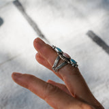 Cairn Ring in Larimar and Pink Opal (Size 6)