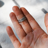 Cairn Ring in Larimar and Pink Opal (Size 6)