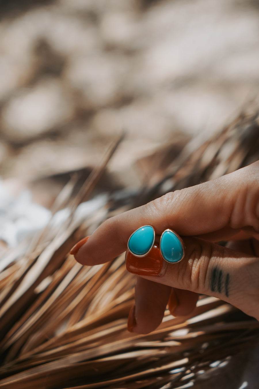 Stud Earrings in Campitos Turquoise
