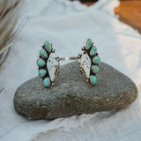 Statement Cuff in White Buffalo & Kingman Turquoise