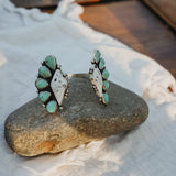Statement Cuff in White Buffalo & Kingman Turquoise