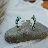 Statement Cuff in White Buffalo & Kingman Turquoise