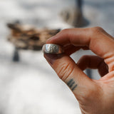 Hand-Engraved Sterling Silver Ring (Size 7)