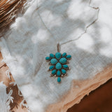 Statement Pendant in Kingman Turquoise