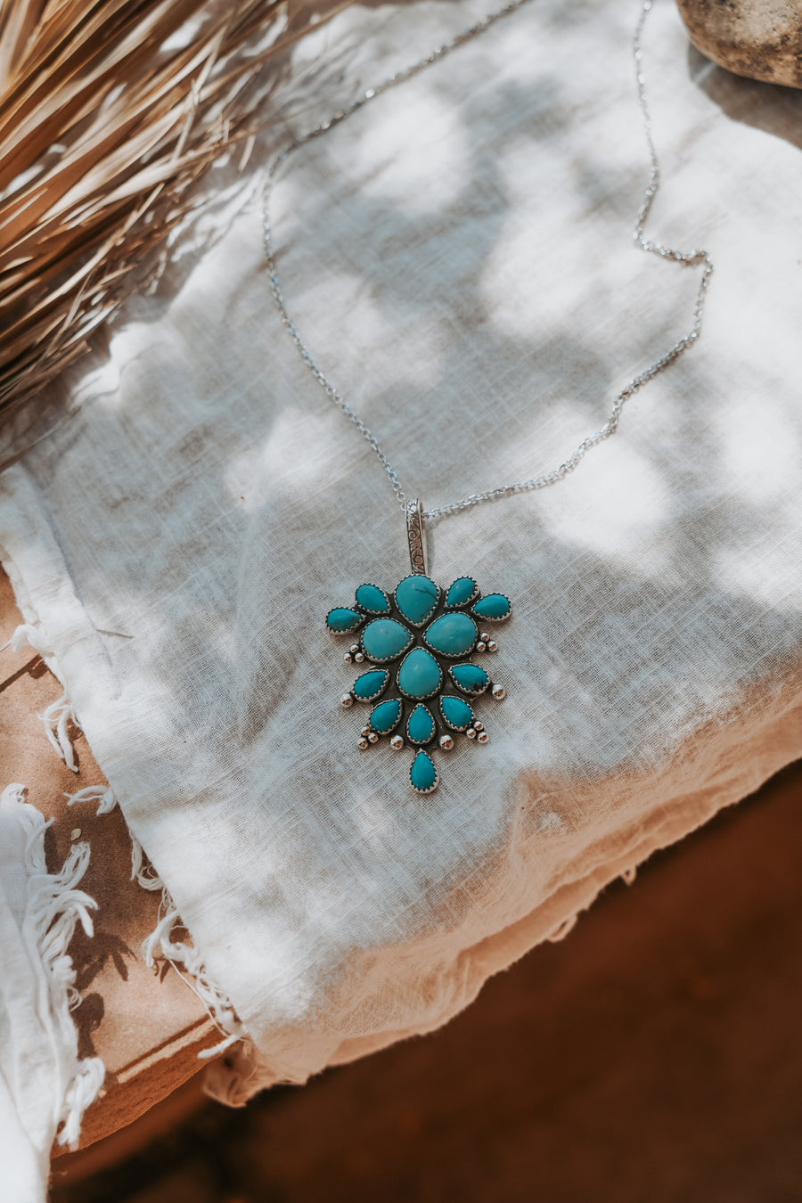 Statement Pendant in Kingman Turquoise