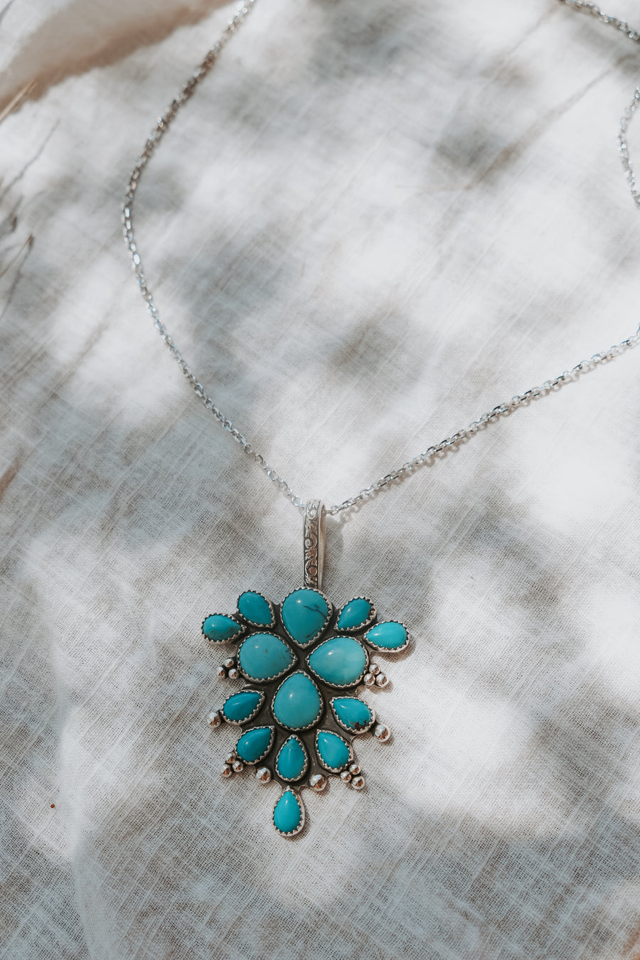 Statement Pendant in Kingman Turquoise