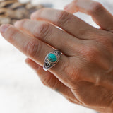 Signet Ring in Hubei Turquoise (Choose your size)