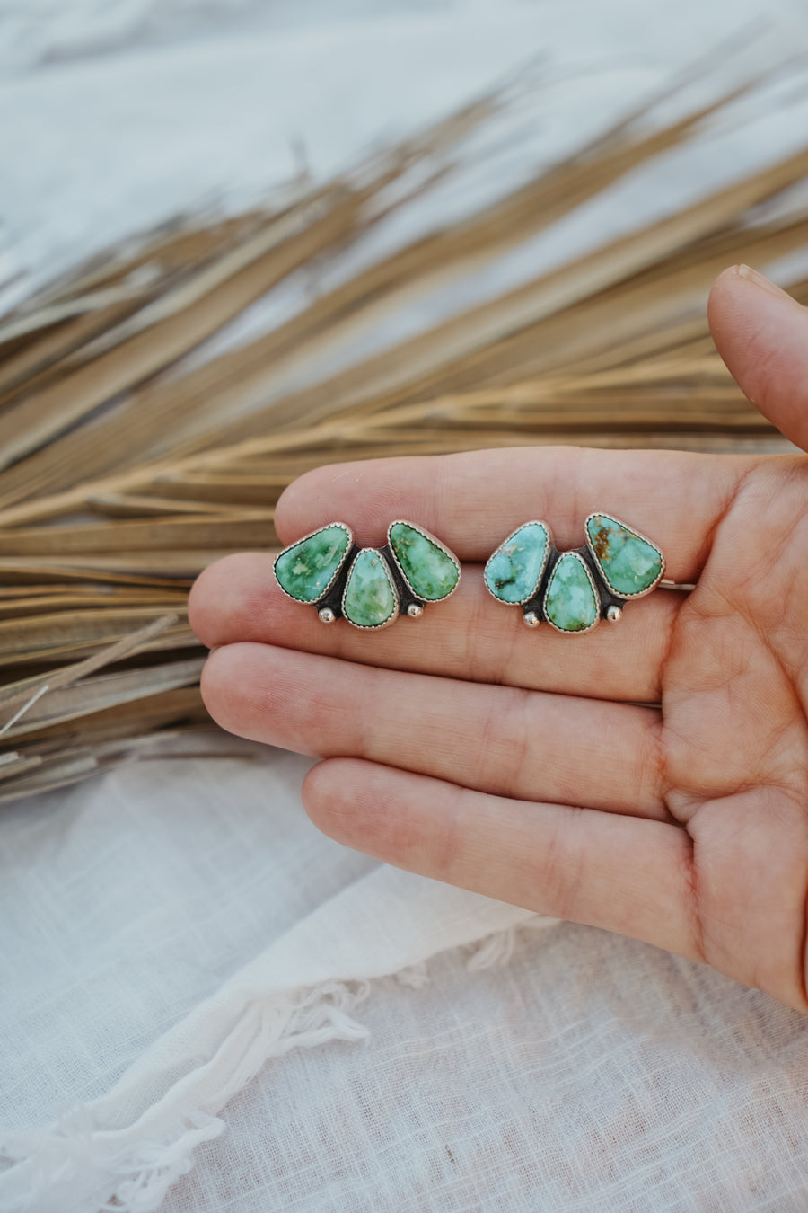 Ear Crawlers in Sonoran Gold Turquoise