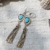 Shoulder Duster Earrings in Campitos Turquoise