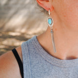 Shoulder Duster Earrings in Campitos Turquoise