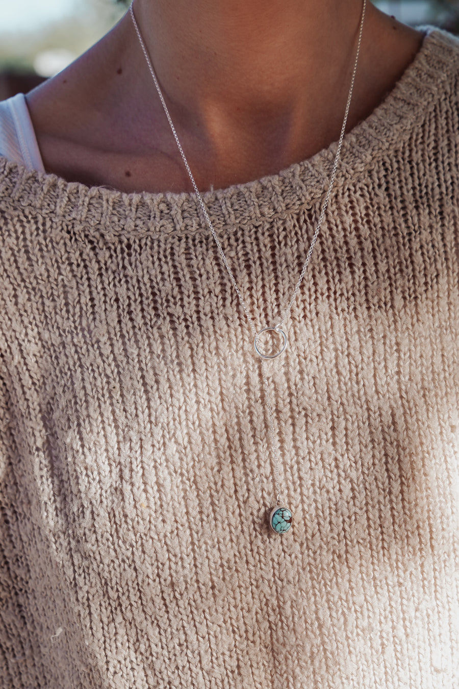 Dainty Lariat in Egyptian Turquoise