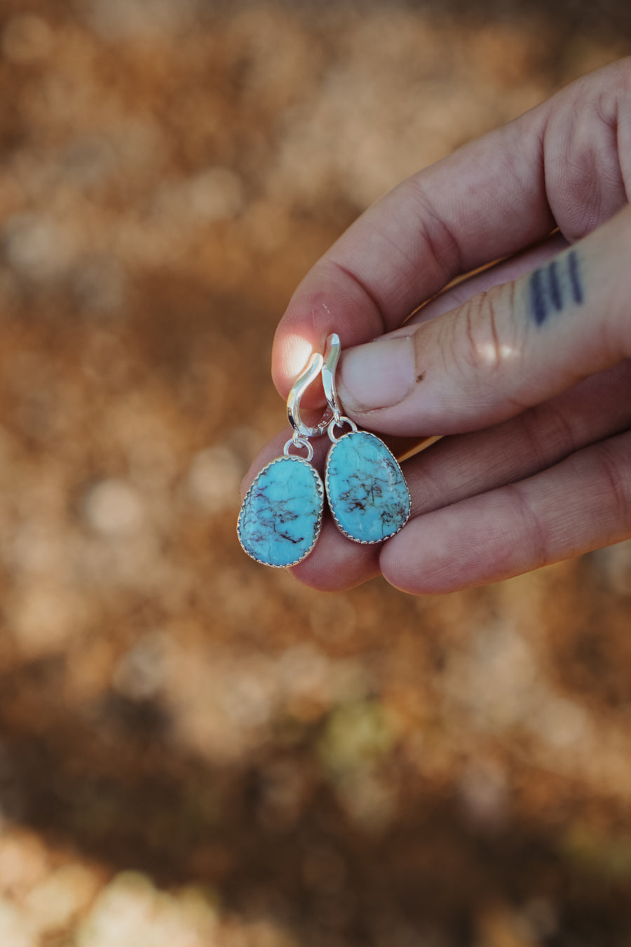 Horseshoe Drops in Sonoran Gem Turquoise