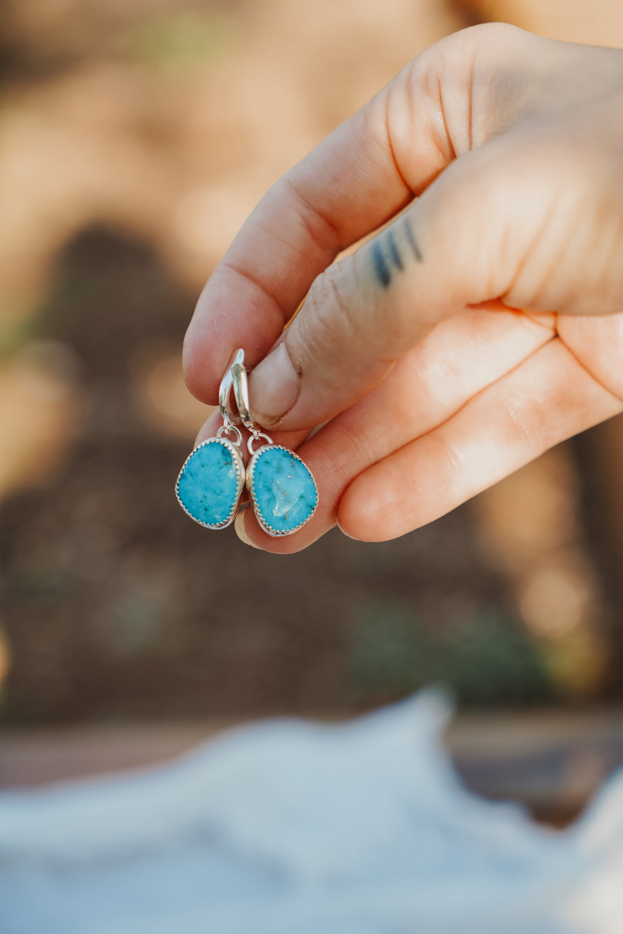 Horseshoe Drops in Sonoran Gem Turquoise