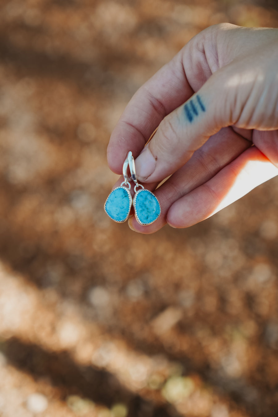 Horseshoe Drops in Sonoran Gem Turquoise