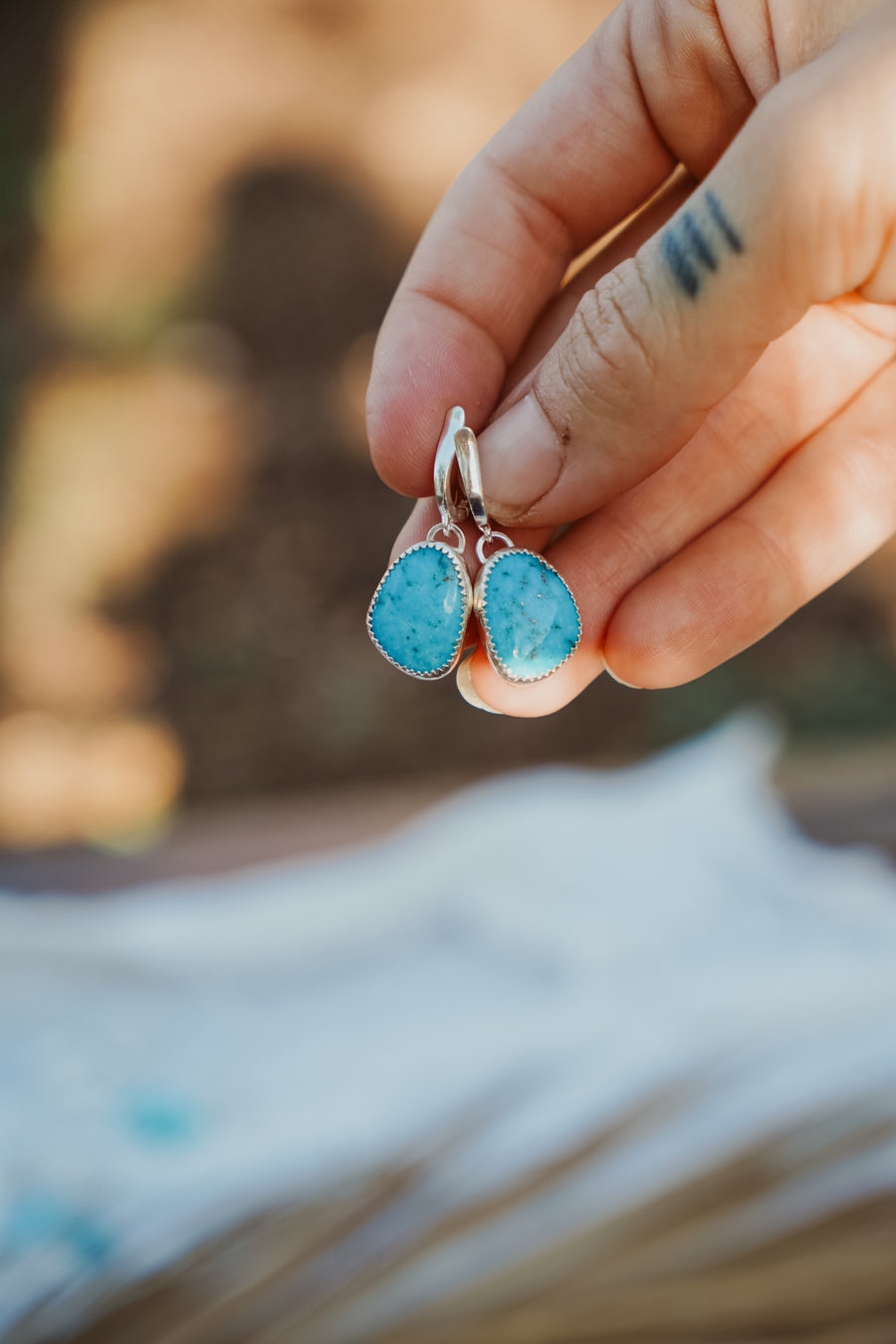 Horseshoe Drops in Sonoran Gem Turquoise