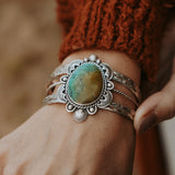 Statement Cuff in Blackjack Turquoise