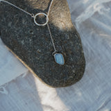 The Dainty Lariat in Boulder Opal Doublet