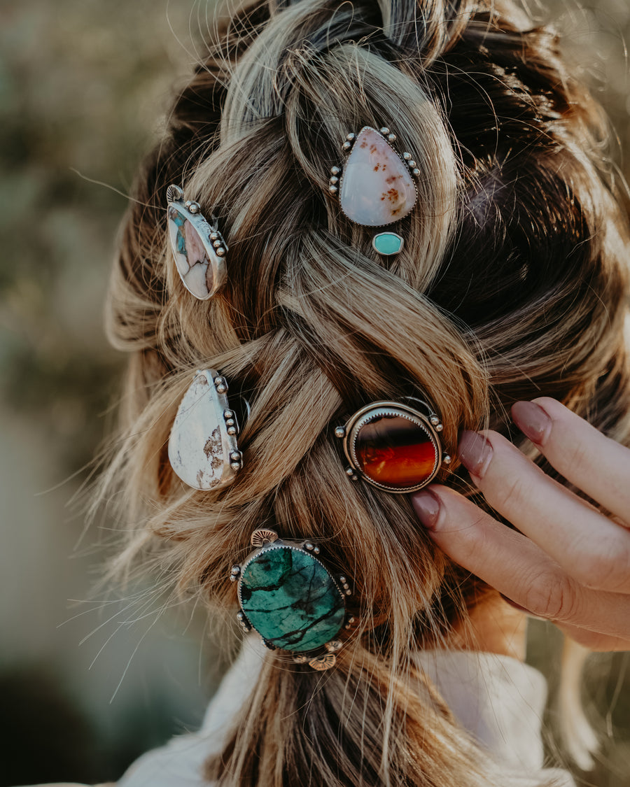 Orbit Hair Twist in Scenic Agate and Turquoise