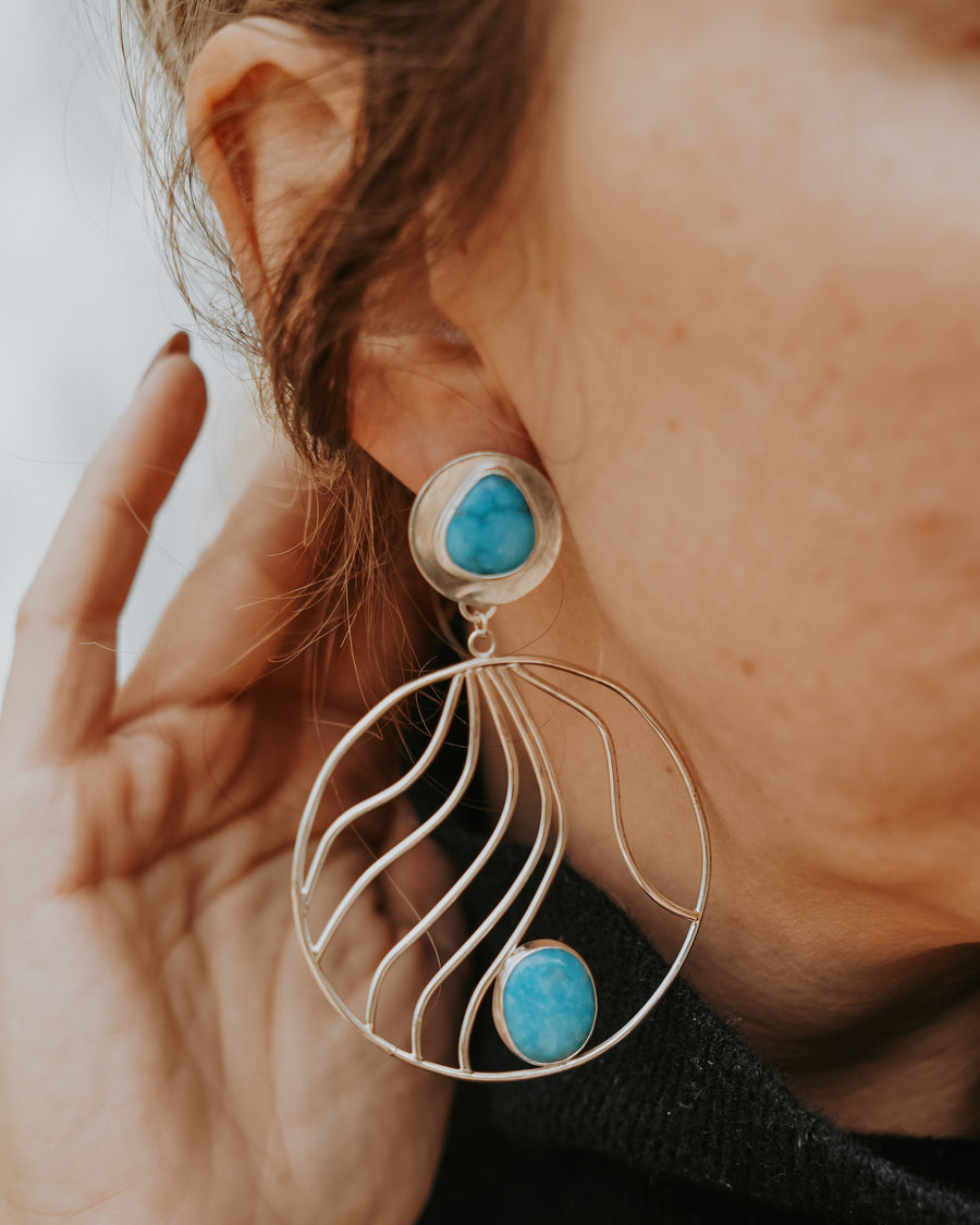 Earrings in Egyptian Turquoise